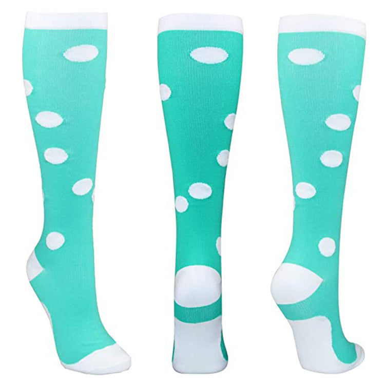 Printed Long Tube Compression Stockings